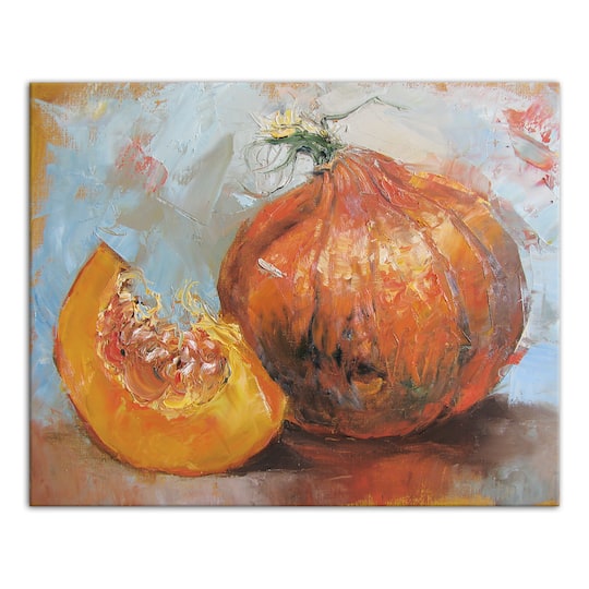 Pumpkin Still Life Canvas Wall Art
